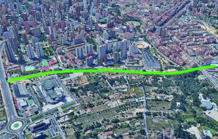 TRAZADO TRAM EN ELS TOLLS