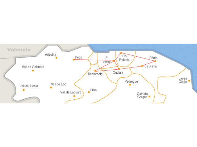 CONNEXIÓ DE LES LOCALITATS DE LA MARINA ALTA AMB CARRILS BICI