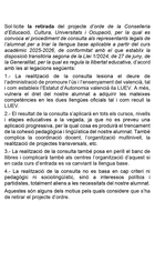 Al·legacions per a la retirada de la conulta